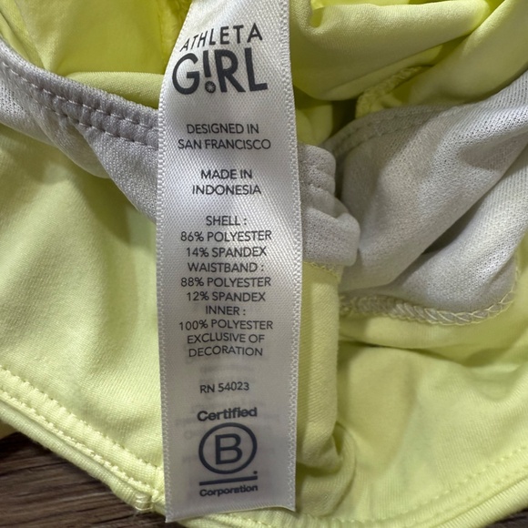 Athleta Girl Record Breaking 3" Athletic Shorts, Lemon Yellow, XL 14, Summer - Picture 10 of 11